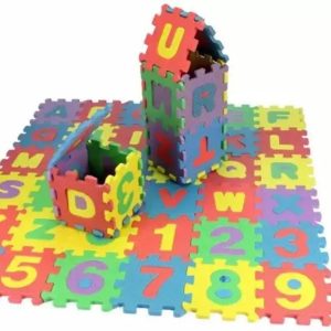 6.5mm Puzzle 36 PCS Medium ABC-123 | Interlocking Play Tile | Alphabets Foam Puzzle Mat for Childrens (Random color)