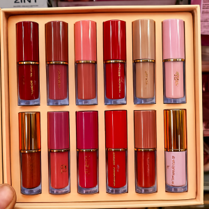 Crazy Girl “Thanks for the Love” Lip Gloss Set – 12 in 1 Multi-Shade Collection, Smooth & Non-Sticky Finish (3 ml Each)