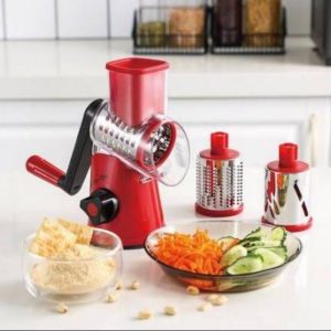 TableTop Drum Grater – Manual Vegetable Cutter, Slicer & Grater | Multi-Functional 3-in-1 Kitchen Gadget for Effortless Food Prep (Random color)