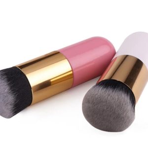 1Pc Chubby Pier Foundation Brush | Flat Cream Makeup Brush For Professional Cosmetic Blending, Contouring, And Smooth Makeup Application