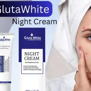 Gluta White Night Cream – Advanced Skin Brightening, Nourishing & Anti-Aging Formula (50ml)
