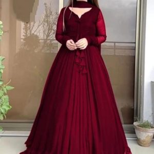 Pcs Women's Stitched Chiffon Embroidered Maxi Suit