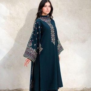 2 Pcs Women's Unstitched Embroidered Suit