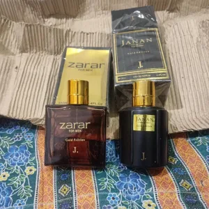 Mood Enhancing Floral Perfume – 2 Pcs Long Lasting Fragrance in Black