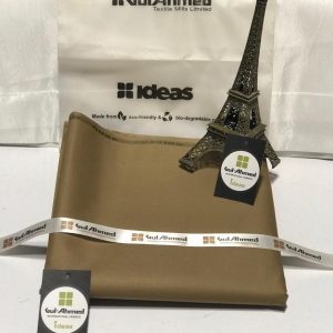 Men’s Unstitched Hard Cotton Plain Suit in Brown Color