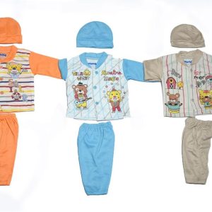 3 Pcs New Born Baby Boy Suits - Pack of 3