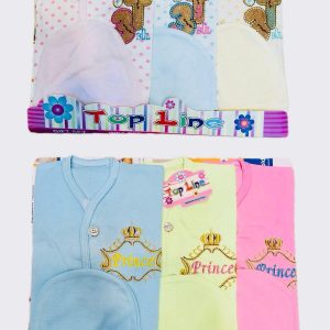 3 Pcs Unisex Cotton Printed Bodysuits for Newborns