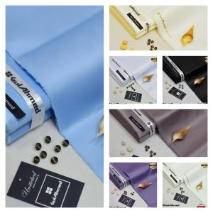 Men’s Unstitched Cotton Sotton Plain Suit (7 different variant colors)