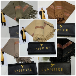 1 Pc Men's Wool Plain Shawl in 5 different colors