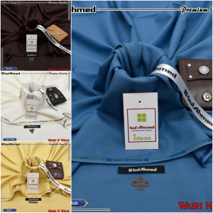 Men’s Unstitched Wash And Wear Plain Suit (4 different colors)